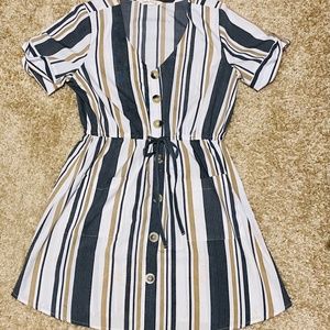 Striped Summer mini dress